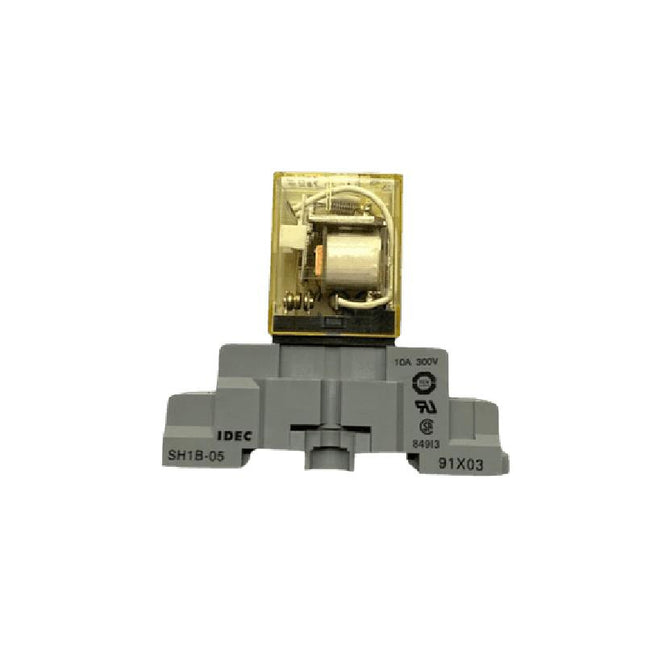 IDEC RH1B-UAC24V Relay and Socket | Pack of 2 | Refurbished