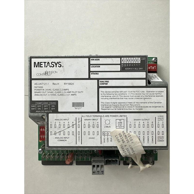 Johnson Controls AS-UNT121-1 Controller | Refurbished