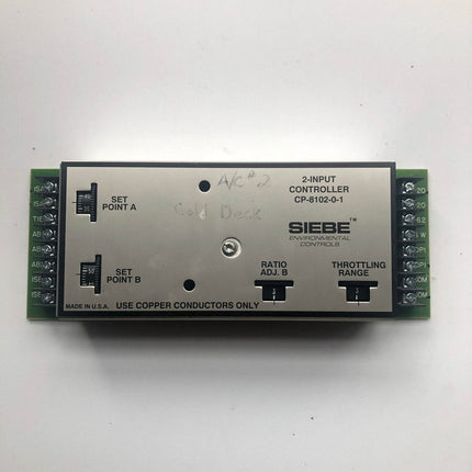 Siebe (Barber Colman) CP-8102-0-1 Temperature/Humidity Two Input Controller | Used